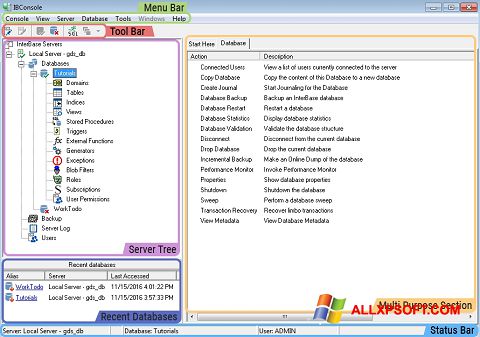 Screenshot InterBase for Windows XP