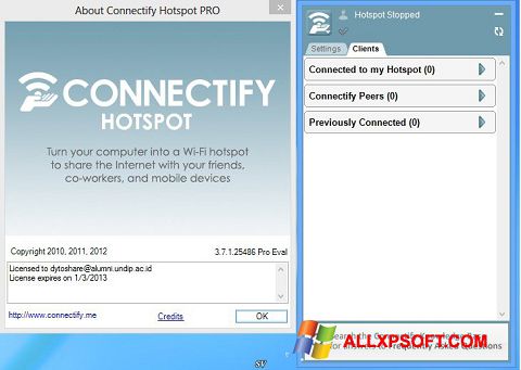 Screenshot Connectify Pro for Windows XP