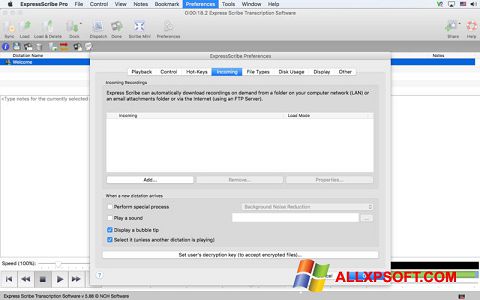 Screenshot Express Scribe for Windows XP