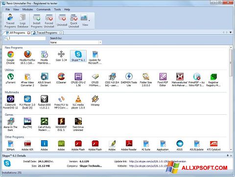Screenshot Revo Uninstaller for Windows XP