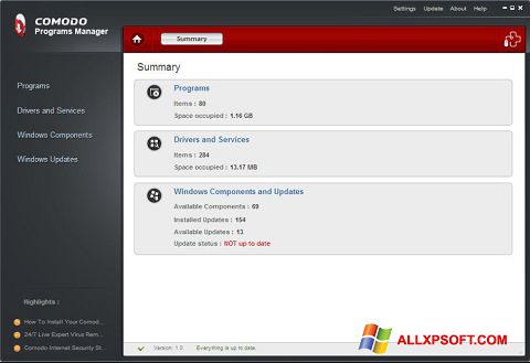 Screenshot Comodo for Windows XP