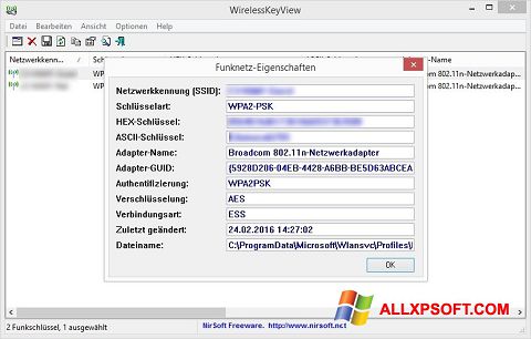 wirelesskeyview pour windows xp