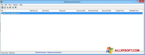 Screenshot WebBrowserPassView for Windows XP