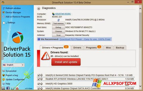 Screenshot DriverPack Solution Online for Windows XP