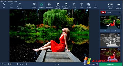 Screenshot Movavi Photo Editor for Windows XP