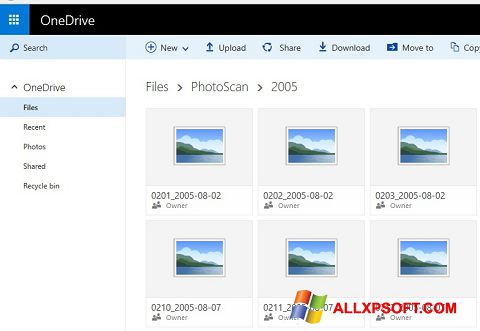 Screenshot OneDrive for Windows XP