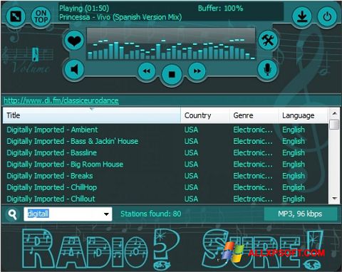 Screenshot RadioSure for Windows XP