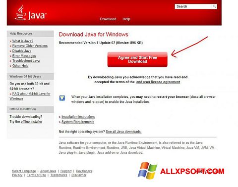 download free java update for windows xp
