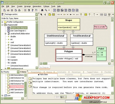 Screenshot ArgoUML for Windows XP