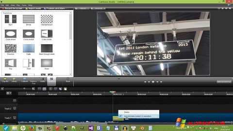 Screenshot Camtasia Studio for Windows XP