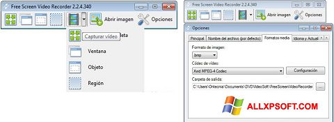 Screenshot Free Screen Video Recorder for Windows XP