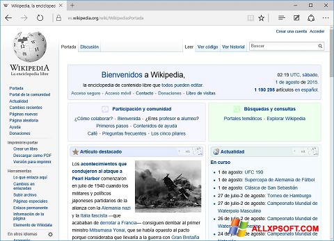 Screenshot Microsoft Edge for Windows XP