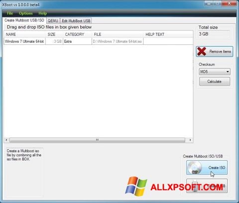 Screenshot XBoot for Windows XP