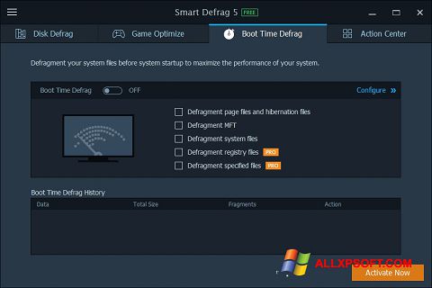 Screenshot Smart Defrag for Windows XP