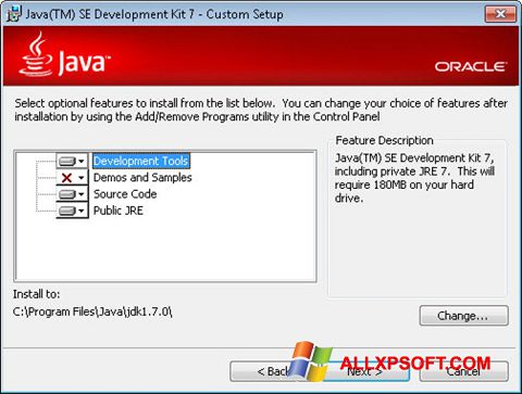 Screenshot Java SE Development Kit for Windows XP