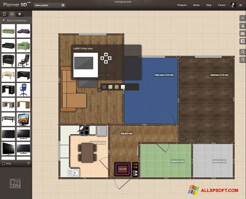 Screenshot Planner 5D for Windows XP