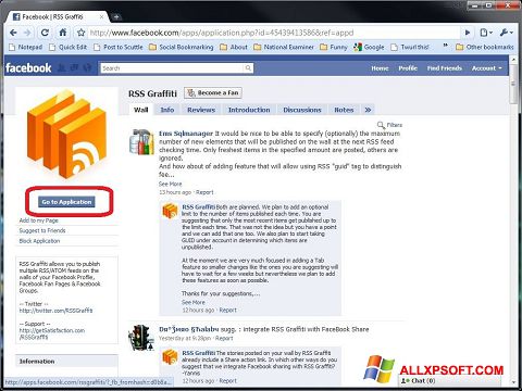 Screenshot Facebook for Windows XP