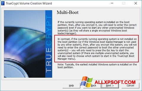 Screenshot MultiBoot for Windows XP