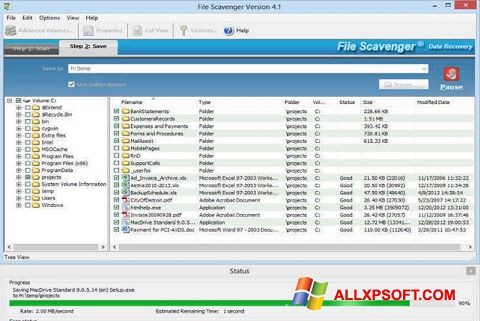 Screenshot File Scavenger for Windows XP
