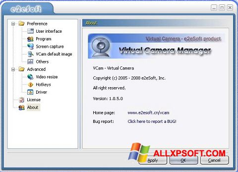 Screenshot VCam for Windows XP