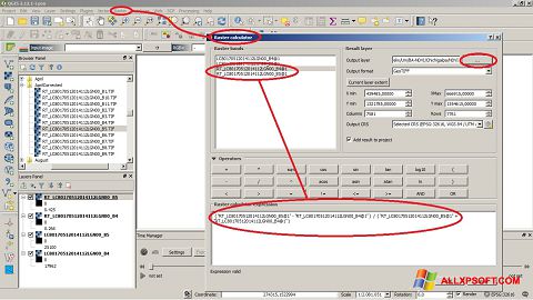 Screenshot QGIS for Windows XP