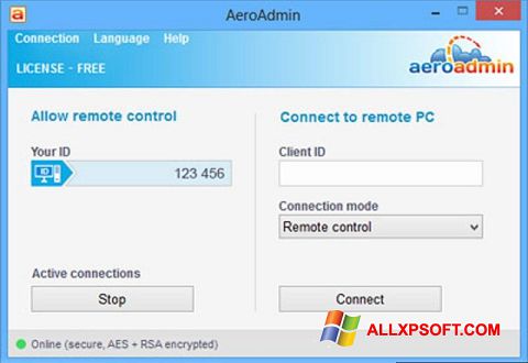 Screenshot AeroAdmin for Windows XP