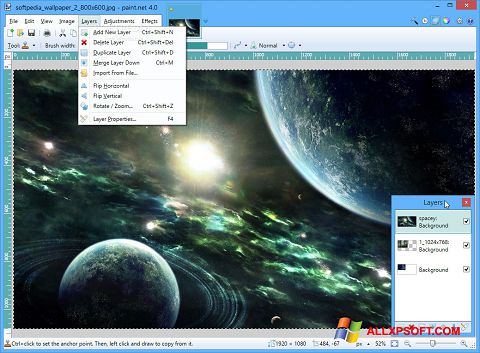 Screenshot Paint.NET for Windows XP